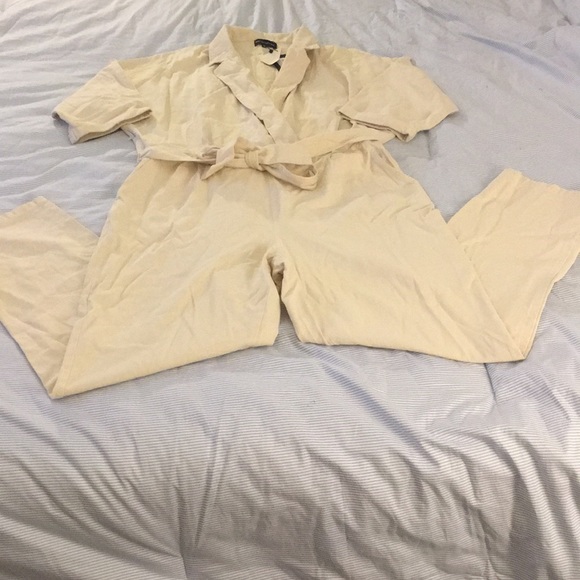 pretty little thing denim jumpsuit